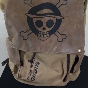 Anime One OP Piece Cosplay Luffy Straw Hat Pirate Backpack